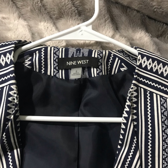 Nine West Navy Pattern Blazer - Picture 3 of 4